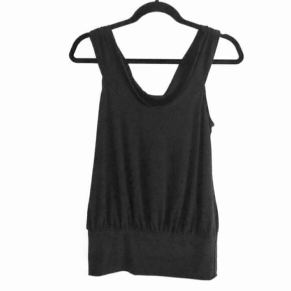 Guess by Marciano Tank Top XS Cowl Neck Black Keyhole - Picture 5 of 9